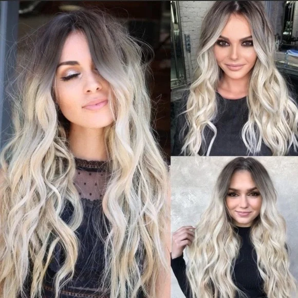 22 Ladies 3/4 WIG Half Fall Clip In Hair Piece WAVY Light Chocolate Brown #12/18 250g - Looks and Feels Like Real Hair